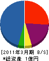 青海建設 貸借対照表 2011年3月期