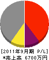 川嶋工務店 損益計算書 2011年9月期