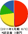 日栄興業 貸借対照表 2011年9月期