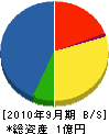 駒井電気工事 貸借対照表 2010年9月期