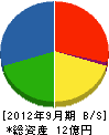平井組 貸借対照表 2012年9月期