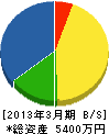 吉田電気商会 貸借対照表 2013年3月期