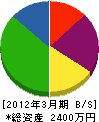 大塚給水工業 貸借対照表 2012年3月期