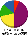 九州電設工業 貸借対照表 2011年9月期
