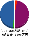 フジタ電機 貸借対照表 2011年9月期