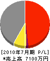 田中政組 損益計算書 2010年7月期