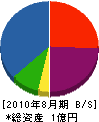 杉田建設 貸借対照表 2010年8月期