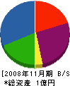 岐西産業 貸借対照表 2008年11月期
