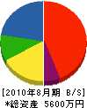 北沢設備工業 貸借対照表 2010年8月期