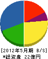 秋山ユアビス建設 貸借対照表 2012年5月期