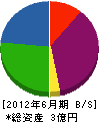 東成建設 貸借対照表 2012年6月期