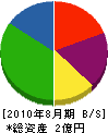 前田木材 貸借対照表 2010年8月期