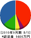 小川産業 貸借対照表 2010年9月期