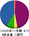 剛力建設 貸借対照表 2008年11月期