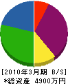 野島電気工事 貸借対照表 2010年3月期