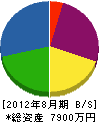 荒田通信 貸借対照表 2012年8月期