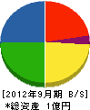 正田工業 貸借対照表 2012年9月期