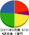 北海道ラインファルト 貸借対照表 2011年9月期