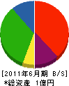 川添電気 貸借対照表 2011年6月期