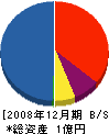 細田建設 貸借対照表 2008年12月期