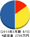ナカシマ 貸借対照表 2013年3月期