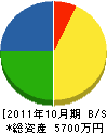 山幸商店 貸借対照表 2011年10月期