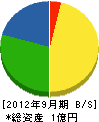 松江ガス供給 貸借対照表 2012年9月期