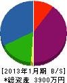小野晃興建 貸借対照表 2013年1月期