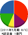 元木建設 貸借対照表 2011年5月期