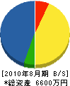 平井喜楽園 貸借対照表 2010年8月期