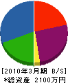 川村電気商会 貸借対照表 2010年3月期