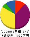 東電業社 貸借対照表 2009年9月期