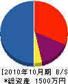 金田塗装店 貸借対照表 2010年10月期