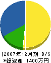 脇田造園 貸借対照表 2007年12月期