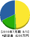 京都土木（同） 貸借対照表 2010年7月期