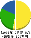 北斗水道工業所 貸借対照表 2009年12月期