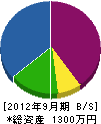 永村松花園 貸借対照表 2012年9月期