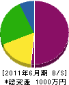 ナカシマ工業 貸借対照表 2011年6月期