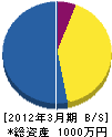 円建設 貸借対照表 2012年3月期