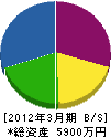 江口電機 貸借対照表 2012年3月期