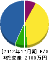 大明電気商会 貸借対照表 2012年12月期
