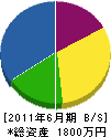 大江畳店 貸借対照表 2011年6月期