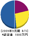 竹村造園 貸借対照表 2009年9月期
