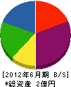 内田工事 貸借対照表 2012年6月期