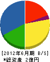 黒須産業 貸借対照表 2012年6月期