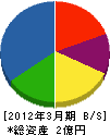 ワタナベ総合土建 貸借対照表 2012年3月期