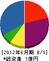 稲垣電気工事 貸借対照表 2012年6月期