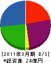 桂城建設 貸借対照表 2011年3月期