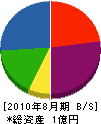 森田建設緑化 貸借対照表 2010年8月期