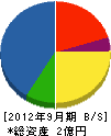 阿久澤電機 貸借対照表 2012年9月期